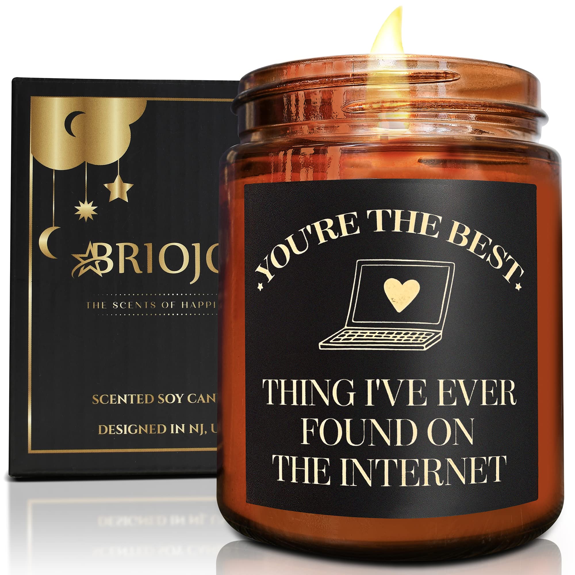Best Thing I Found on The Internet Candles for Women Men - Gift for Her Him Best Friend Wife Husband Girlfriend Boyfriend - Relaxing Soy Candle - Anniversary, Birthday, Valentines Day Gifts