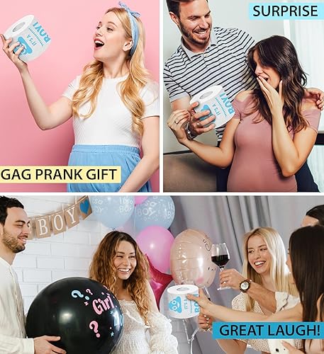 Miniatura 4 de Printed TP Holy It's a Boy! Regalo de papel higiénico impreso para revelación de género, divertido rollo para niños, regalos de fiesta de baby