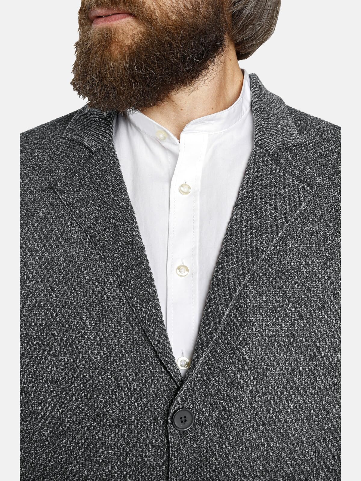 Jan Vanderstorm Herren Strickjacke Asger | nicht gefüttert | Sakko | Blazer | Cardigan aus elegant-dünnem Strick-Material | große Größen L-7XL