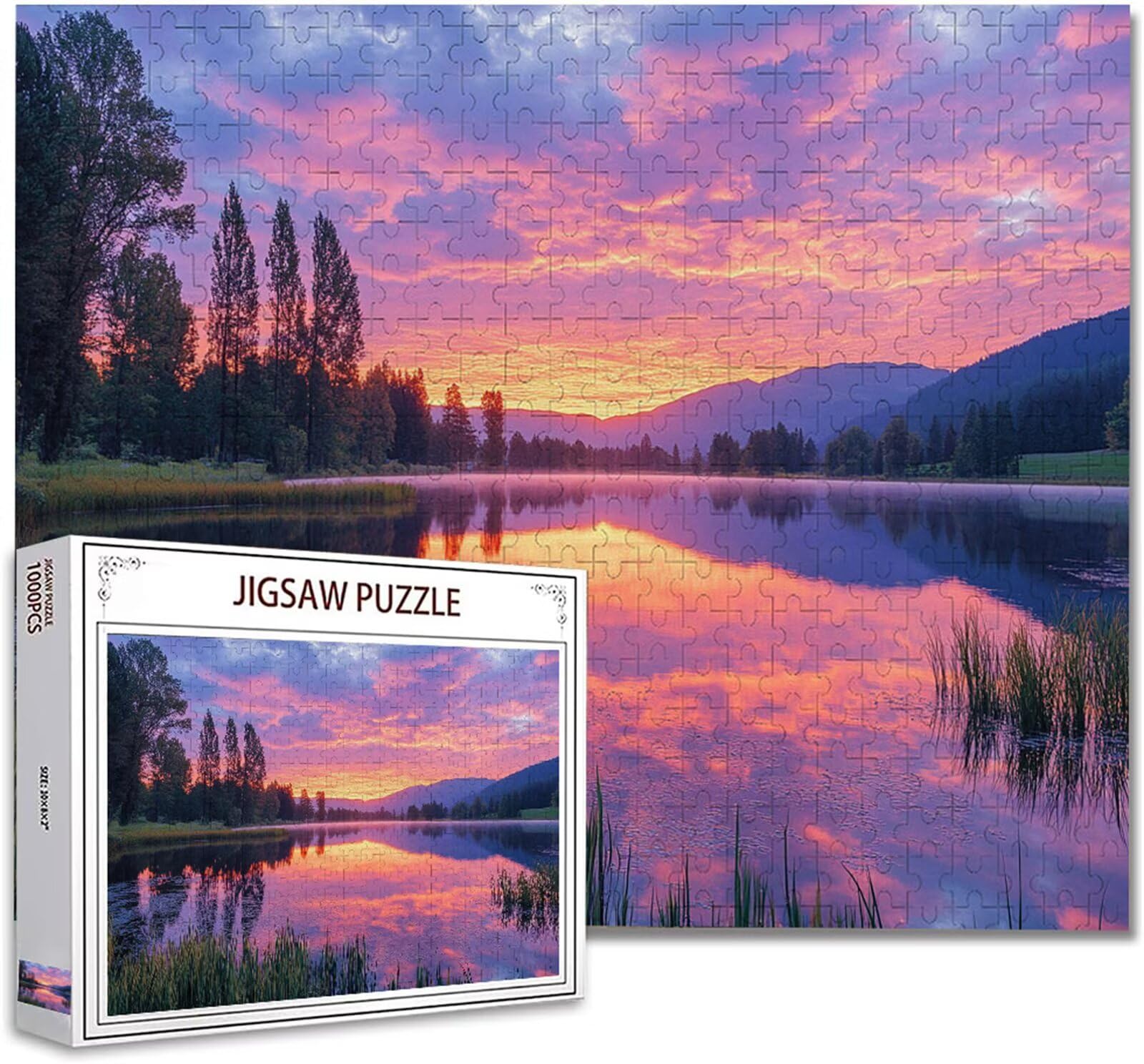 Puzzle 2000 Piezas Adultos Paisaje Puzzle Imposible Rompecabezas Pieza De Madera Jigsaw Un Rompecabezas Desafiante, Uegos Rompecabezas para Toda La Famili Regalo Hombres Mujeres 70.5X99.5cm M-1