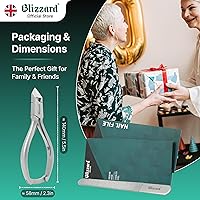Vista 8 de Cortauñas para hombres con uñas gruesas o encarnadas – Blizzard Podólogo Juego de cortaúñas de pies forjado alemán – Cortador de uñas resistente