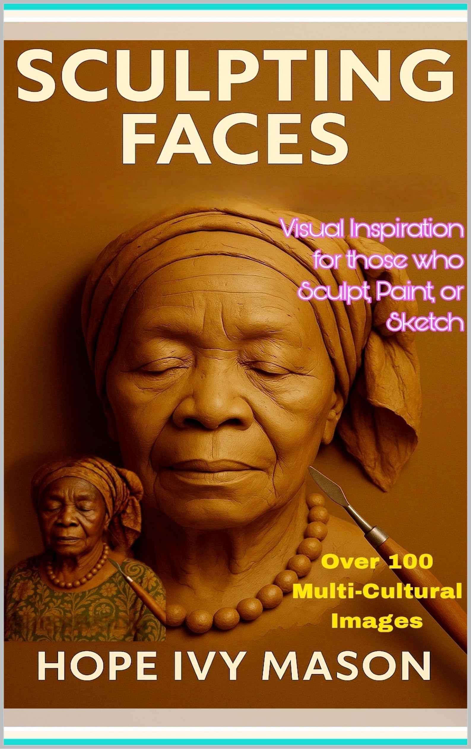 Livre de visages sculptés pour inspiration visuelle des artistes