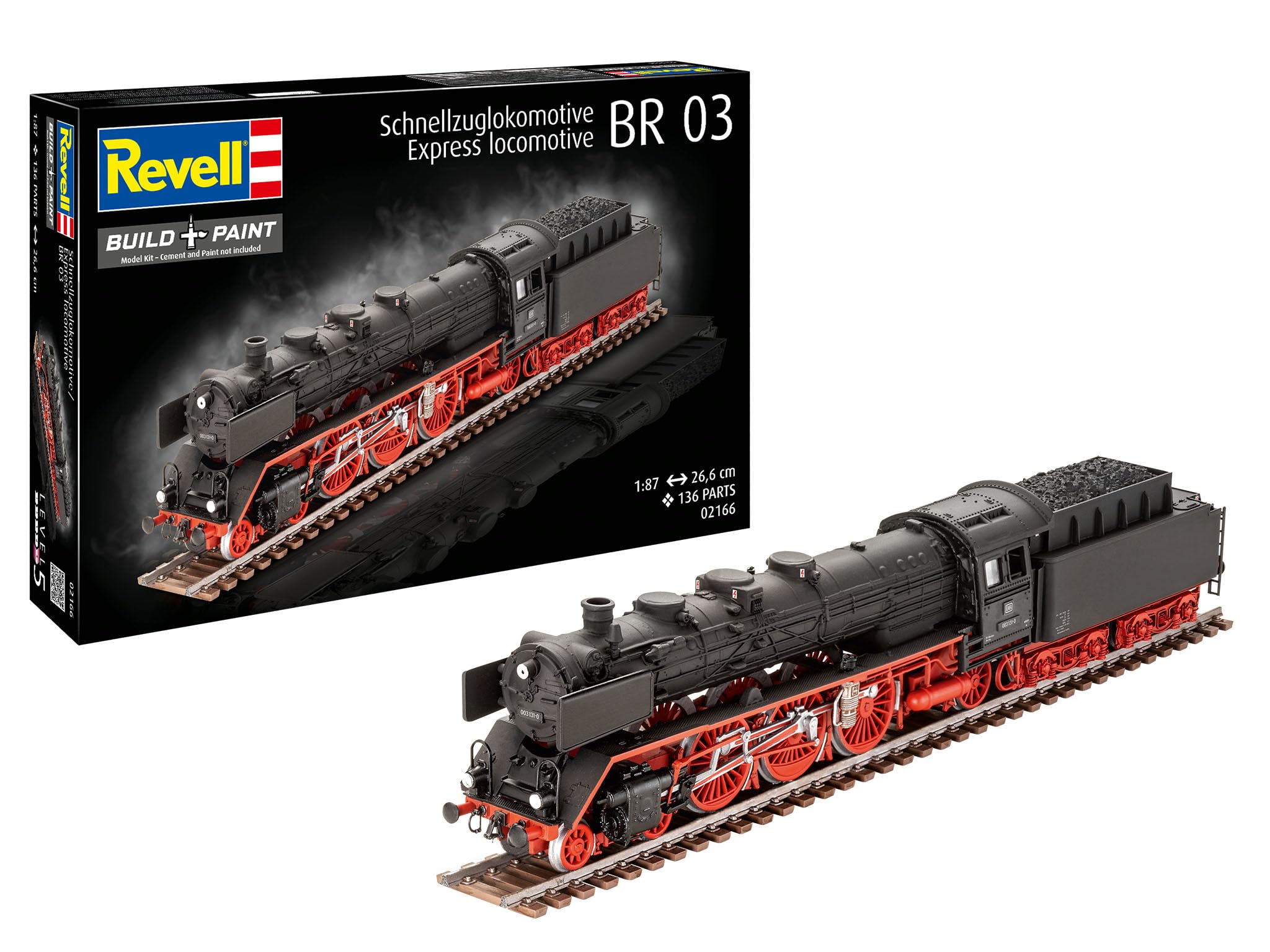 Revell Modellbausatz I Schnellzuglokomotive BR03 I Detailreicher