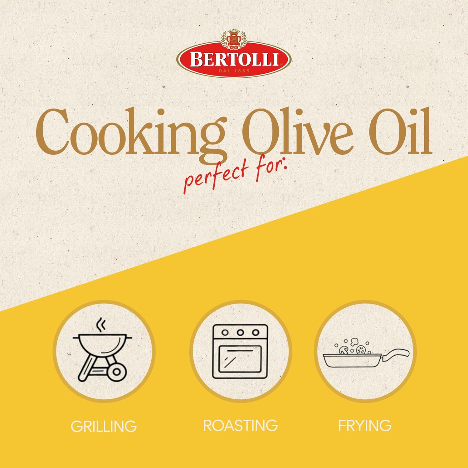Bertolli Cooking Olive Oil, High Smoke Point, 101.4 fl oz
