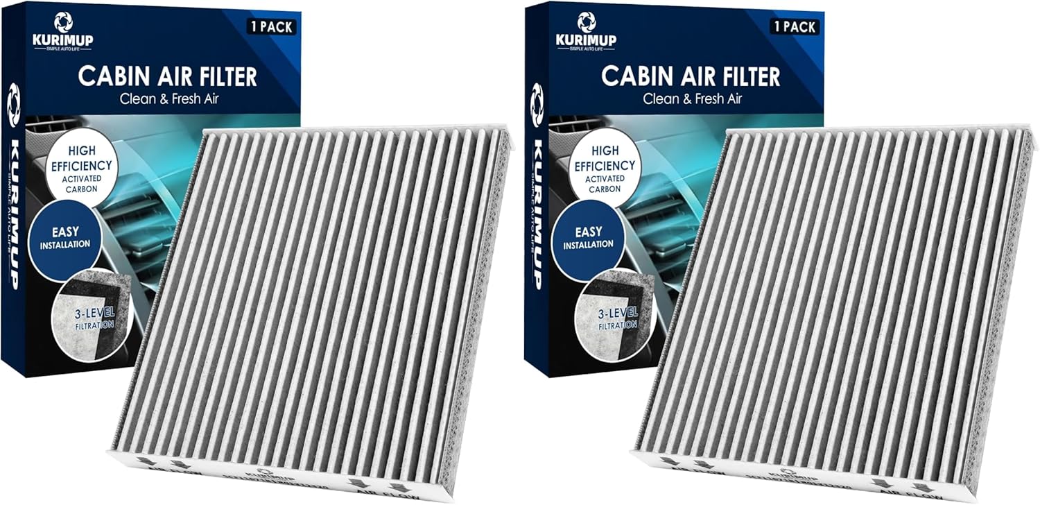 KURIMUP Premium Cabin Air Filter with Activated Carbon,Replacement for CF11671,Fit for Mazda CX7(2007-2012),RAM 1500(2016-2021)/2500(2016-2022)/3500(2016-2022),All Trims. (Pack of 2)