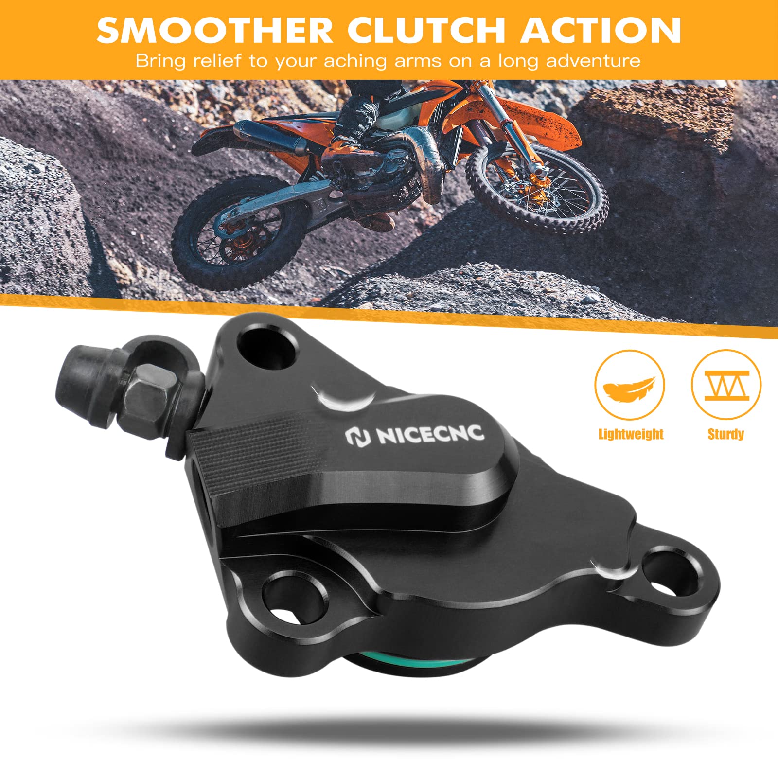 NICECNC Kupplungslave Zylinder Kit Compatible with 690 Enduro 2008-10, 690 Enduro R 2009-23, Compatible with Husqvar 701 Supermoto 2016-23, 701 Enduro 2016-2023, Schwarz, See Fitment