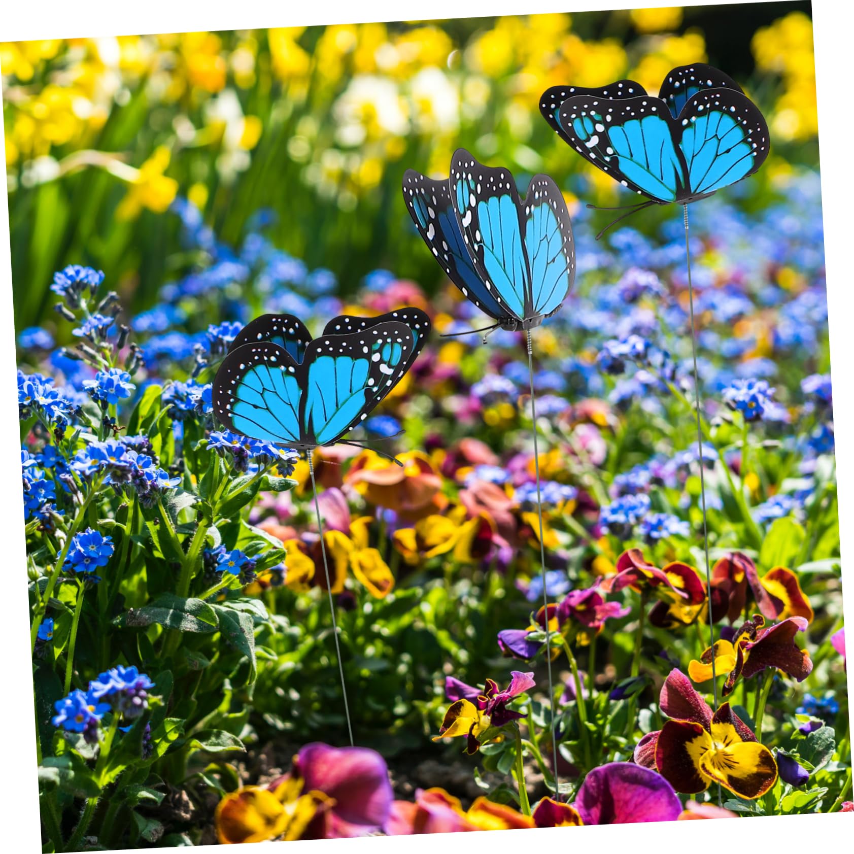 ifundom 5 Sätze Teiliges Deko Schmetterlinge Und Libellen Künstliche Gartenstecker Für Outdoor Dekoration Monarch Schmetterlinge Libellen Für Garten Und Wohnräume Stück * 5
