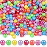 Ferreve 400 Pcs 10mm Color Acrylic Beads AB Rainbow Multicolor Colors Beads for DIY Necklace Bracelet Jewelry Pen Keychain Making Accessories (8 Colors)
