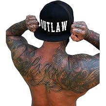 The Drive Clothing "Outlaw Hat for Men & Women | Funny Offensive Fitted Baseball Cap | Structured Streetwear Hat | Bold Statement Urban Casual Headwear | Black