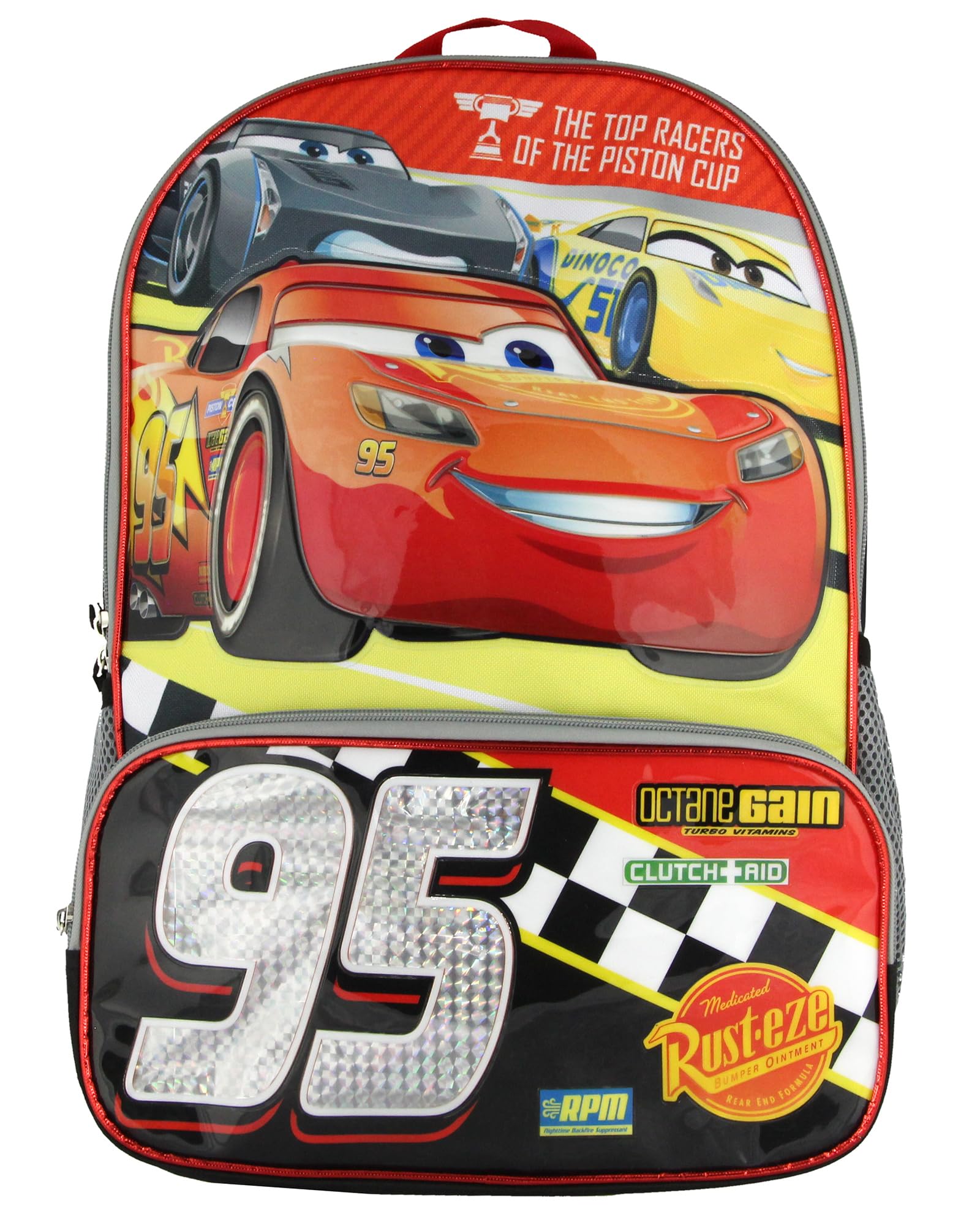 Disney Cars 95 Lightning McQueen 17" School Backpack Travel Laptop Bookbag