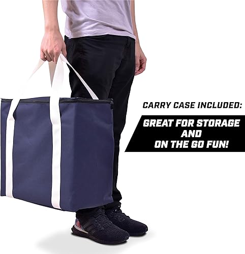 Miniatura 7 de GoSports Torre gigante de madera, apila hasta 5 pies, tinte de madera marrón, gris, natural, estrellas y rayas o madera dura tropical