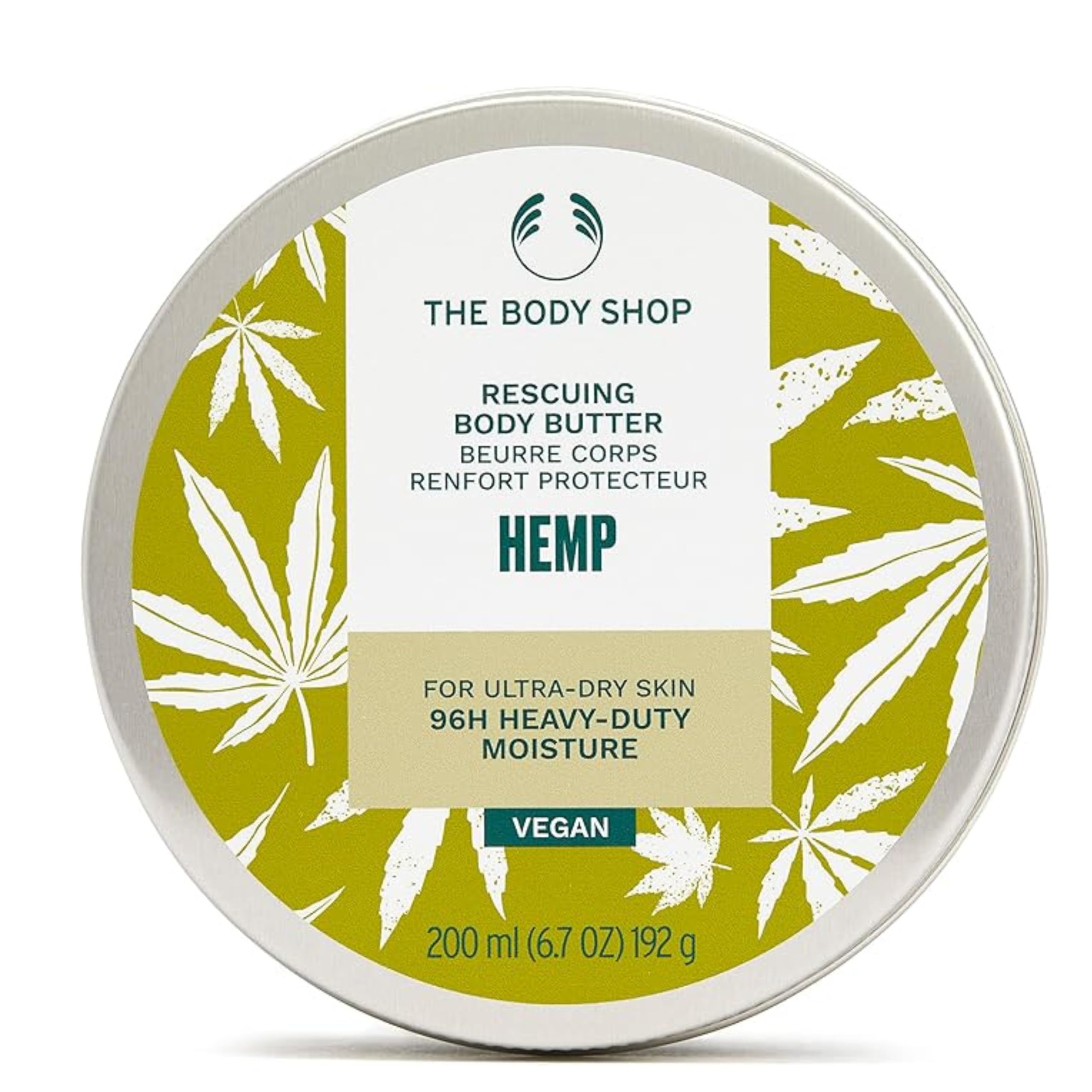 The Body Shop Hemp Body Moisturizer – Nourishing & Moisturizing Skincare for Ultra Dry Skin – Vegan – 6.7 oz