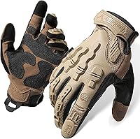 Vista 9 de ZUNE LOTOO Touchscreen Tactical Gloves Men with Kevlar-Lined & TPR Impact Protection for Motorcycle Paintball Airsoft Range Work(Black/Red/Green/Tan)
