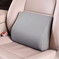 Vista 1 de Cojín de apoyo lumbar de espuma viscoelástica para asiento de automóvil; ideal como apoyo para la espalda media/baja para asiento de auto, silla