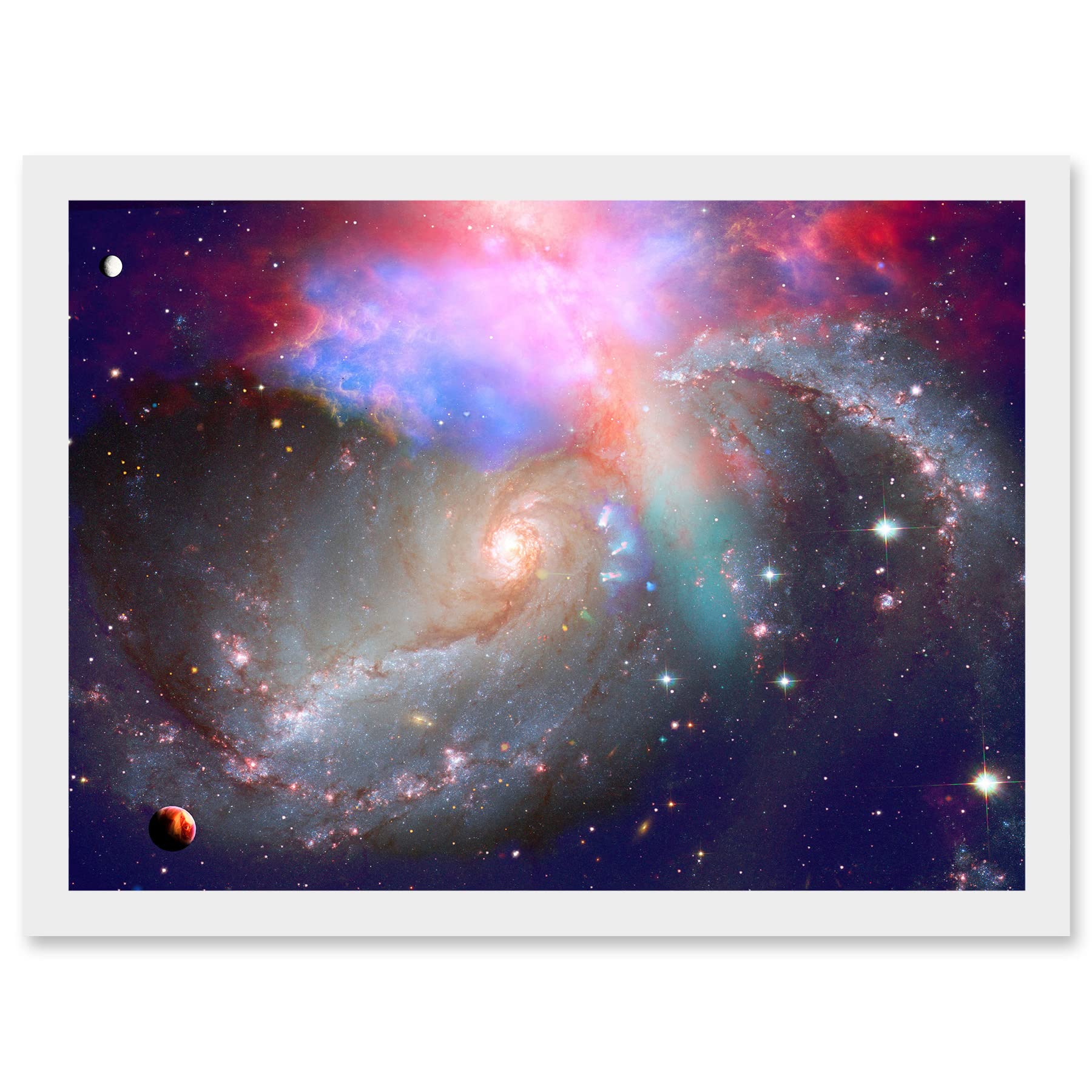 オリジナルハンドメイド 絵 無限大の宇宙の渦 油絵 アートキャンバス「Night Flower」宇宙 土星 絵画 ヒサキ