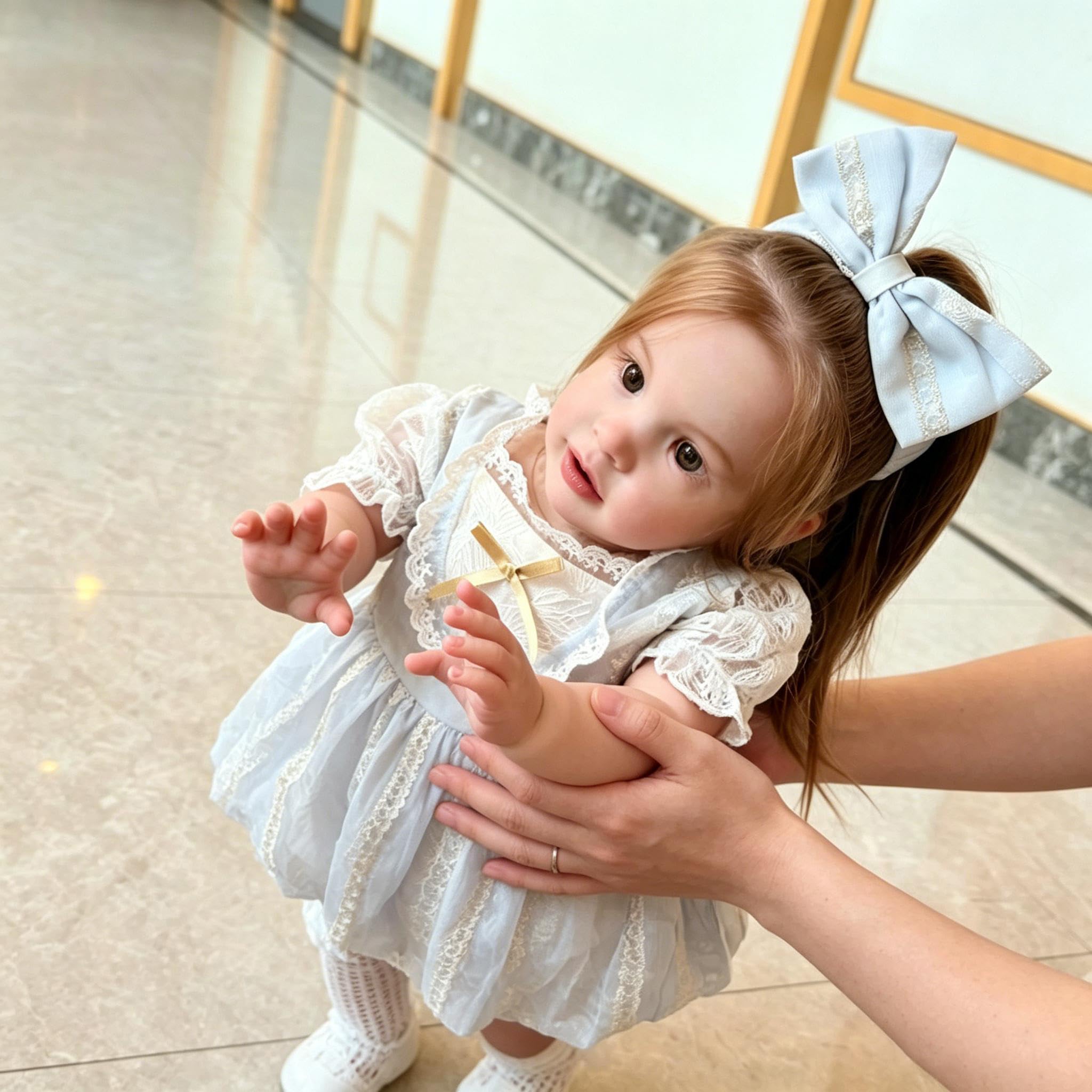 RXDOLL Bambole rinate di grandi dimensioni Pippa 66 cm realistiche Bambole Reborn Bambole Ragazza Morbido Panno in Vinile Corpo Bambole Realistiche Bambole Del Bambino Che Sembrano Vita Reale Del