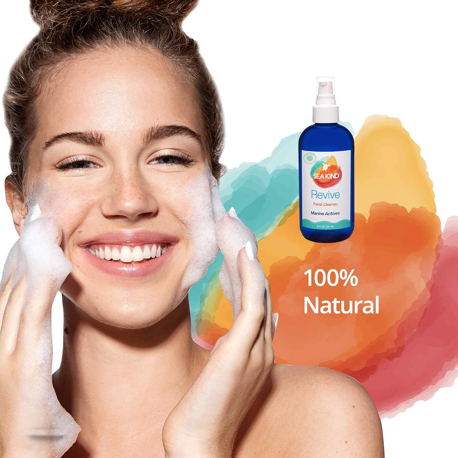 Revive Facial Cleanser, Natural Face Wash with Marine Actives (Sea Kelp), Aloe Vera and Natural Skin Nourishing Ingredients, Gentle, Non-Drying and Non-Oily, Vegan Face Wash for Women and Men, 8 fl oz - Image 6