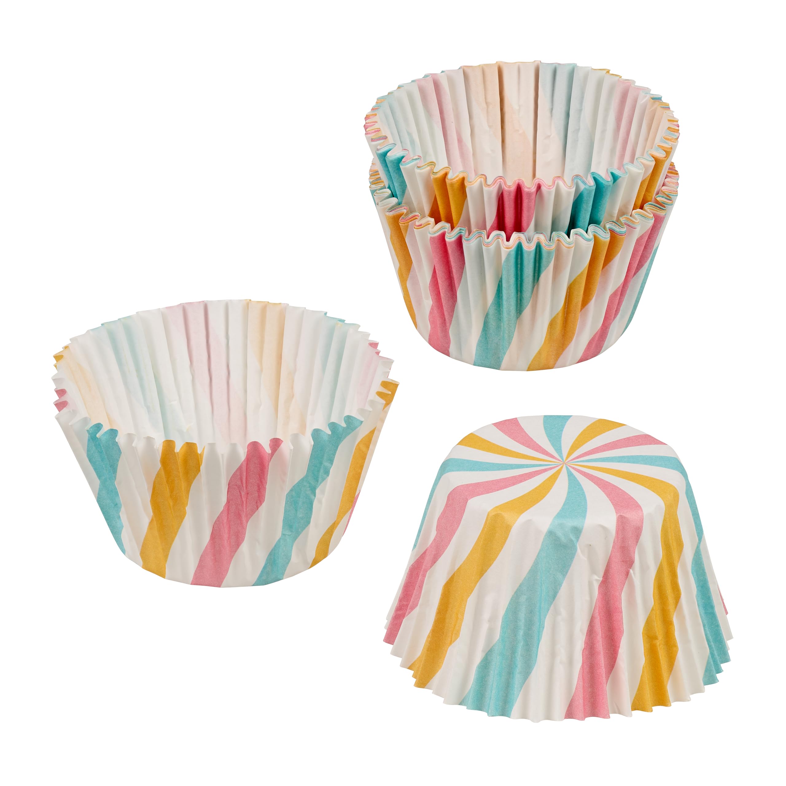 Tala Paper Cupcake Cases, Pack of 32 Eco-Friendly Baking Cases, Pastel Swirl Design, Standard Size Cupcake Liners