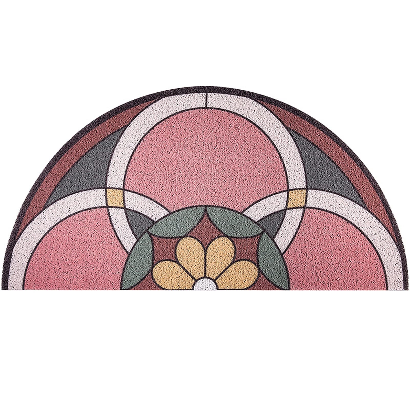 Tapis d'entrée style européen en demi-lune 60 x 120cm haute résistance coloris A