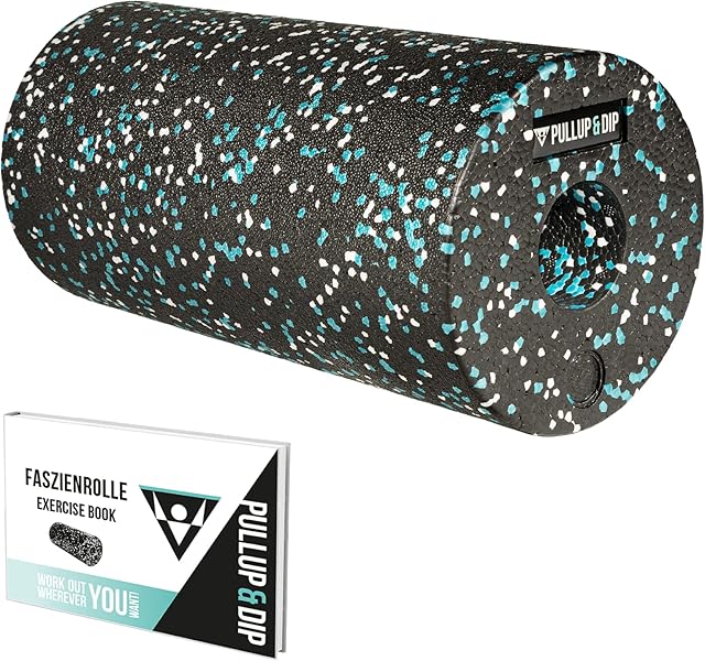 PULLUP & DIP Foam Roller, Wałek Fitness do Samodzielnego Masażu Całego Ciała, Wałek do Masażu Srednio Twardy Wykonany z Ekologicznego Materiału EPP, Trening Funkcjonalny, w Zestawie Instrukcja ćwiczeń
