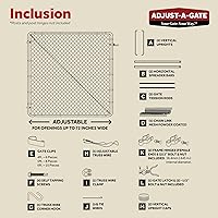 Vista 3 de Adjust-A-Gate - Puerta de valla de eslabones de cadena con marco redondo, se adapta a aberturas de 24 a 72 pulgadas y hasta 12 pies - Refuerzo