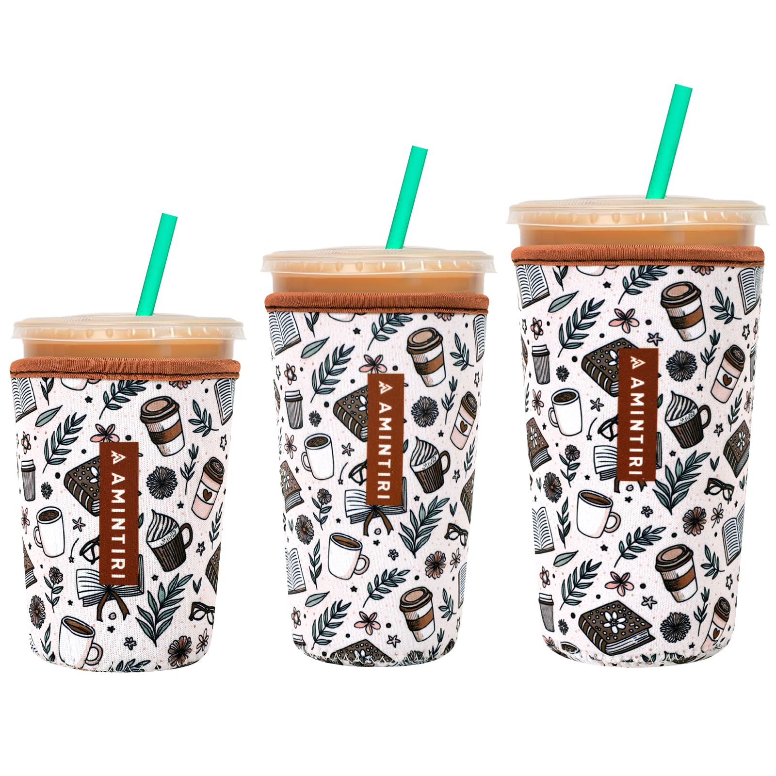 Reusable Insulator Neoprene Sleeve for Iced Coffee &amp; Cold Soda