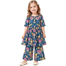 Chandrakala Kids Kurti Pant Co-ord Set for Girls Ethnic Wear KG119-P