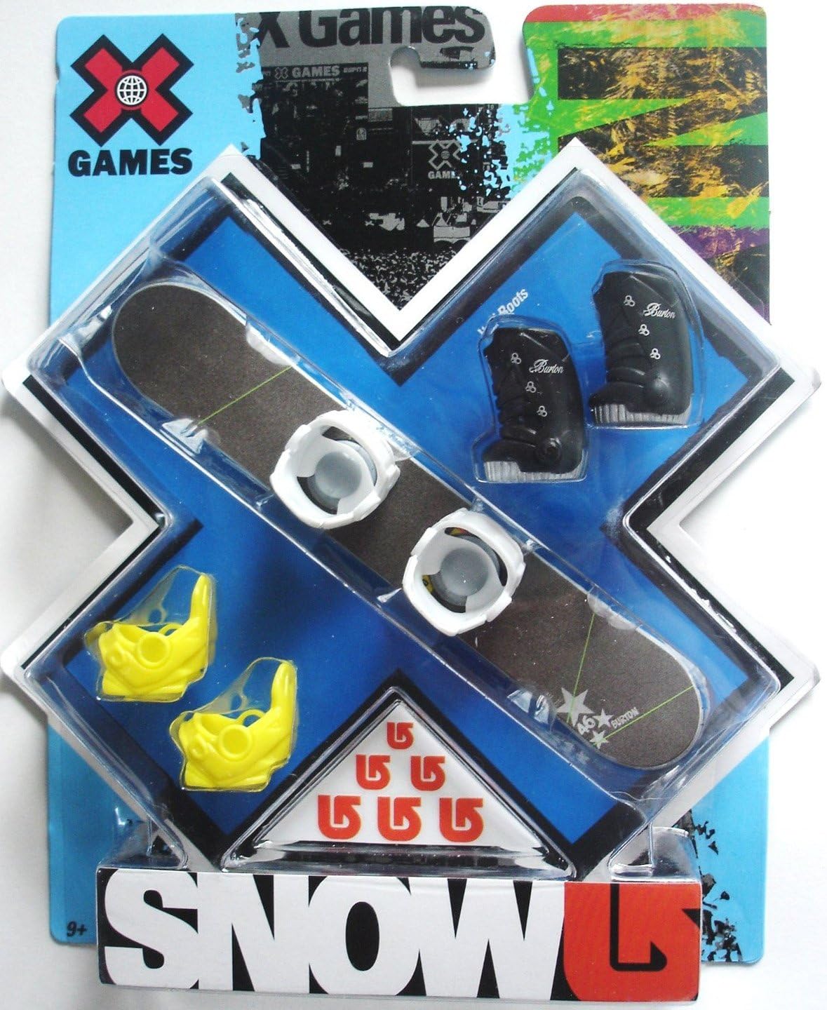 Mattel X Games DOMINANT Mini Finger Snowboard w/ Black Hail Boots