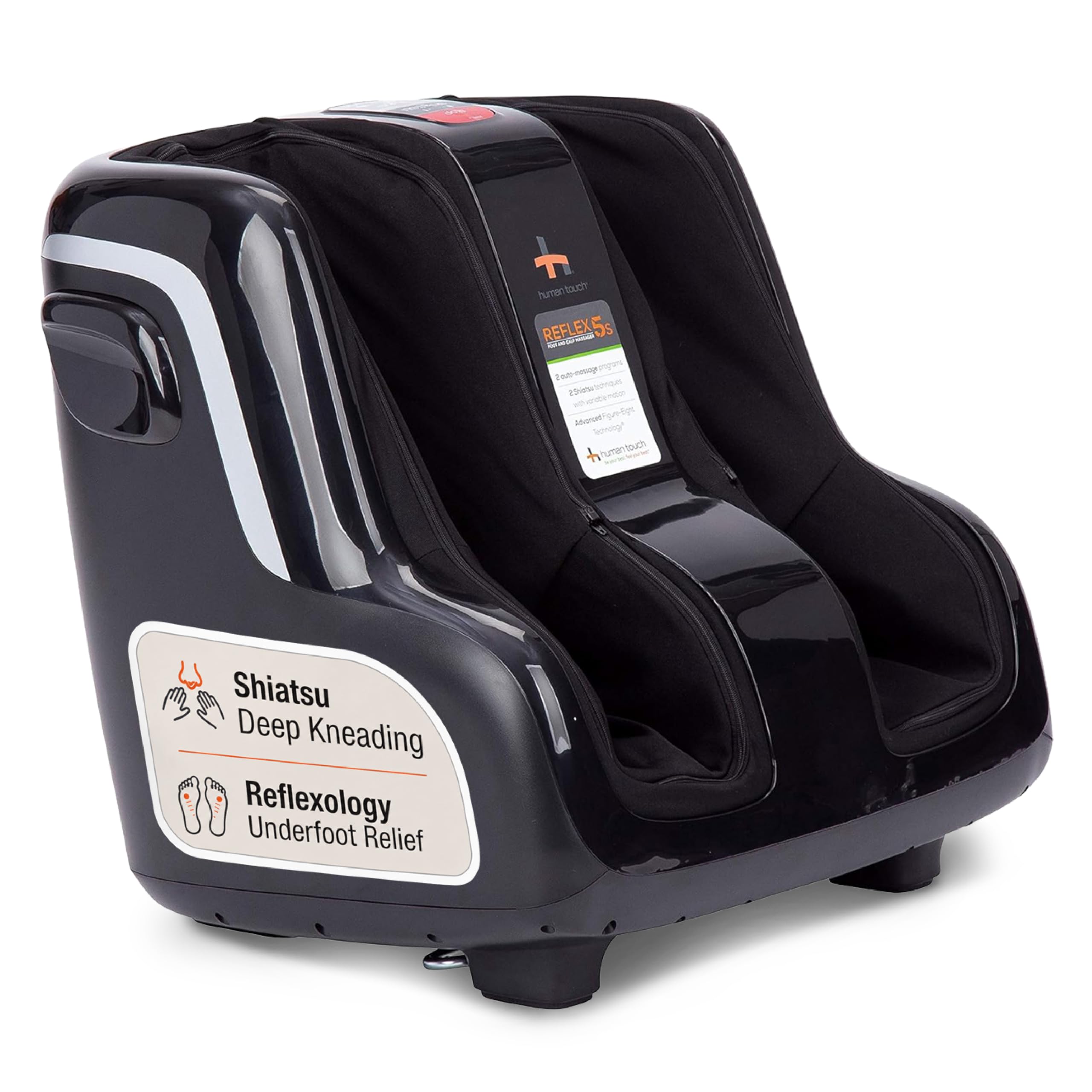 Human Touch Reflex5s masażer stóp i łydek łagodzący stres i zapalenie powięzi podeszwy, relaks, ugniatanie i kompresja, dla wsparcia krążenia, 1 rok, regulowany krój dla kobiet i mężczyzn,