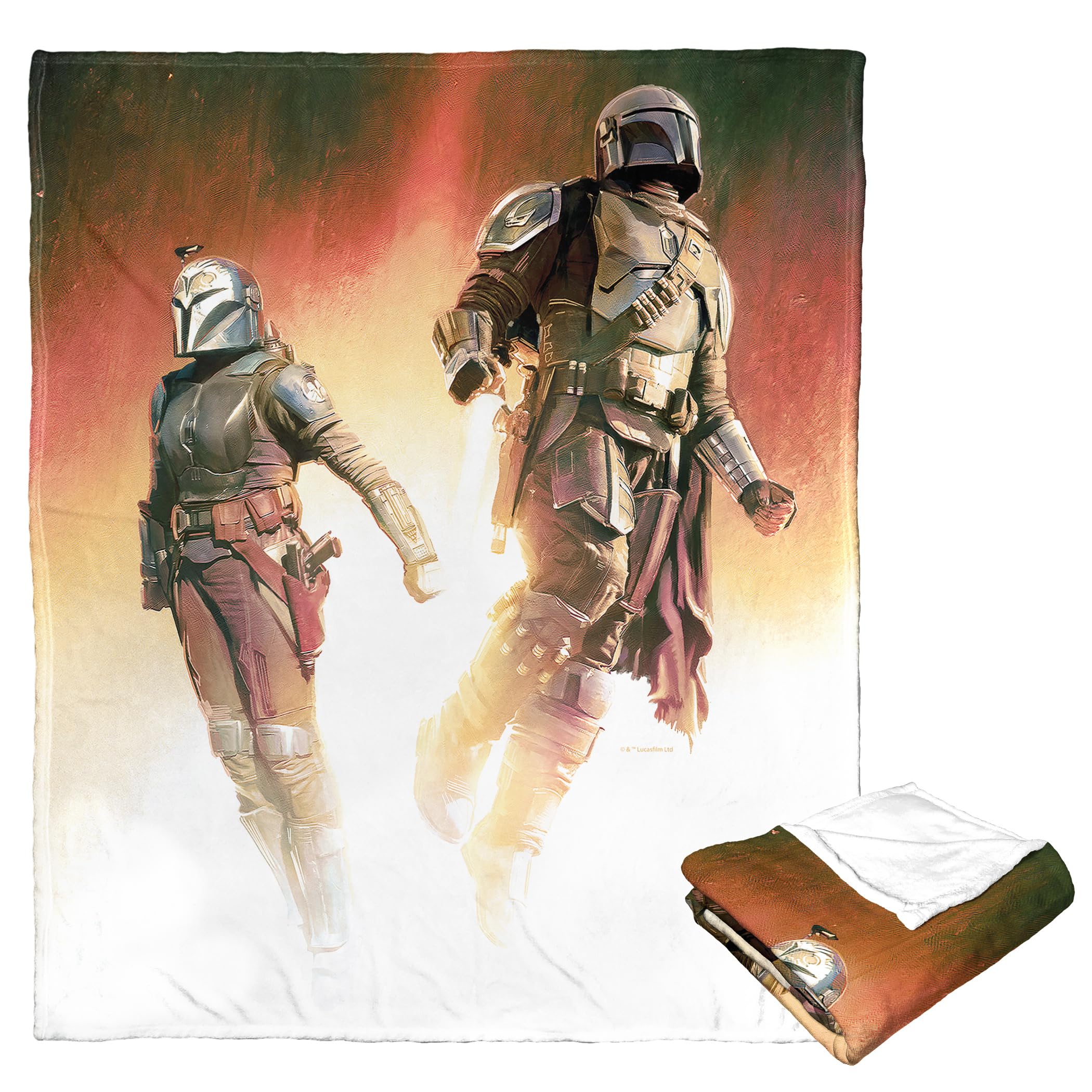 Northwest Star Wars - The Mandalorian Silk Touch Throw Blanket, 50" x 60", Take Flight