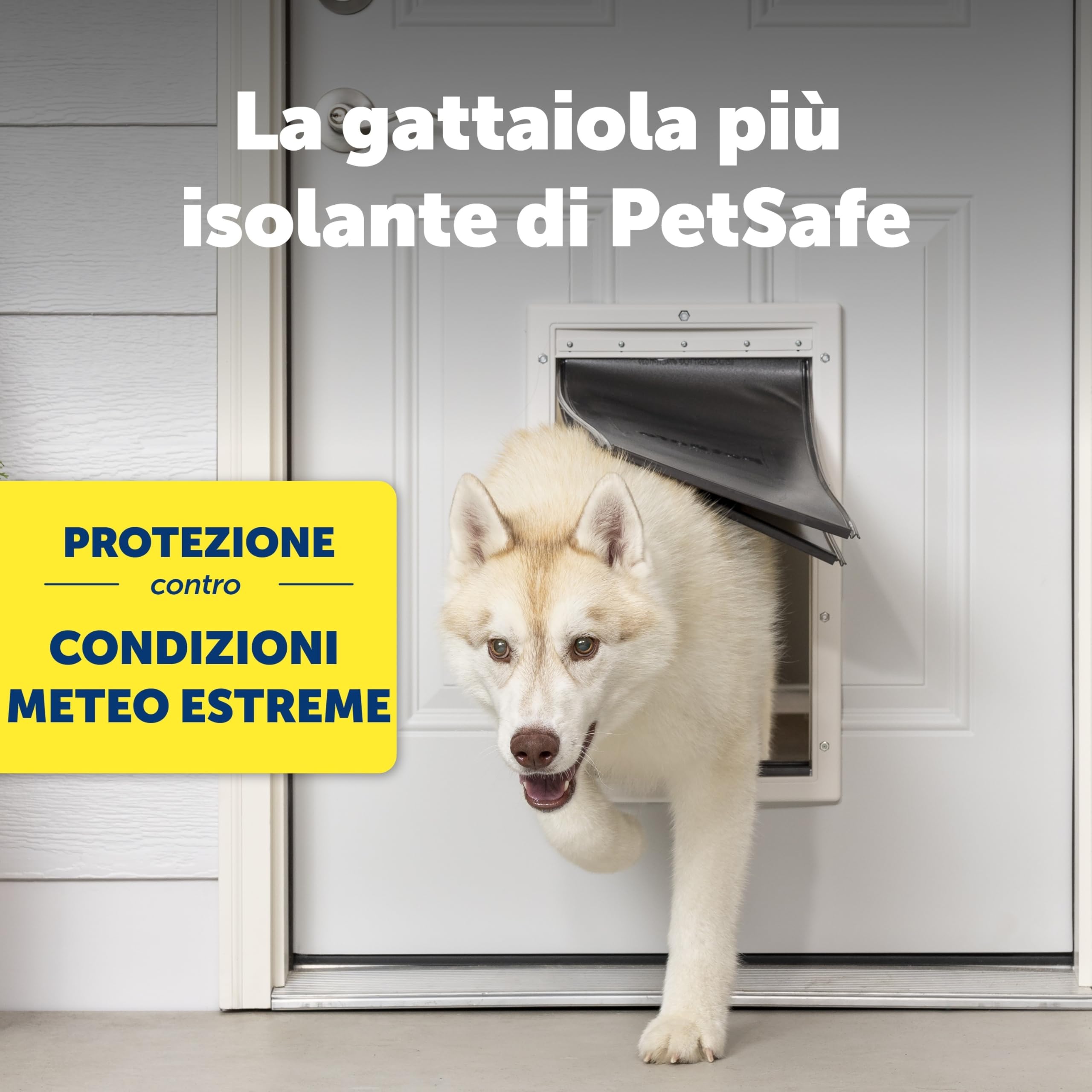 PetSafe Gattaiola per Condizioni Meteo Estreme in plastica ad Alta Efficienza Energetica per Cani e Gatti - Sistema Flap Isolato - Telaio Resistente, Media (M)