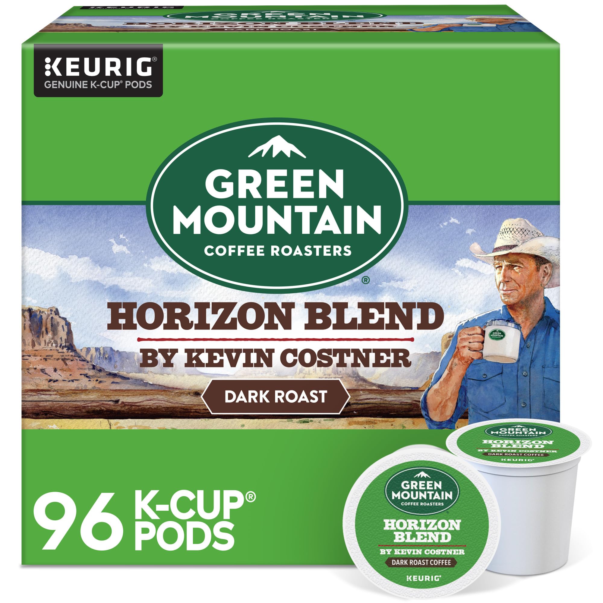 Green Mountain Coffee Roasters® Horizon Blend Coffee by Kevin Costner, Single Serve Keurig® K-Cup® Pod, 96 Count