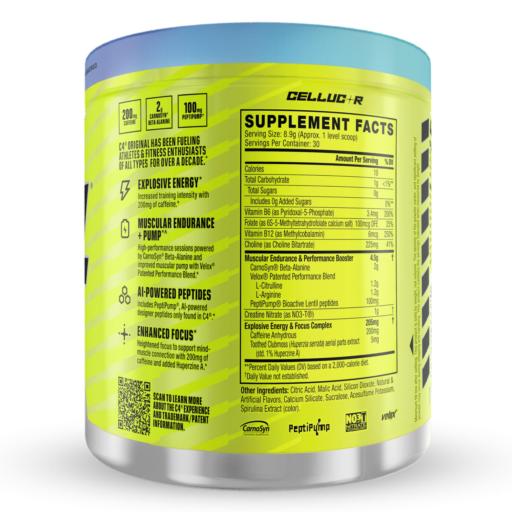 C4 Original Pre Workout with 200mg Caffeine, Icy Blue Razz, 30 Servings — Amazon image 4