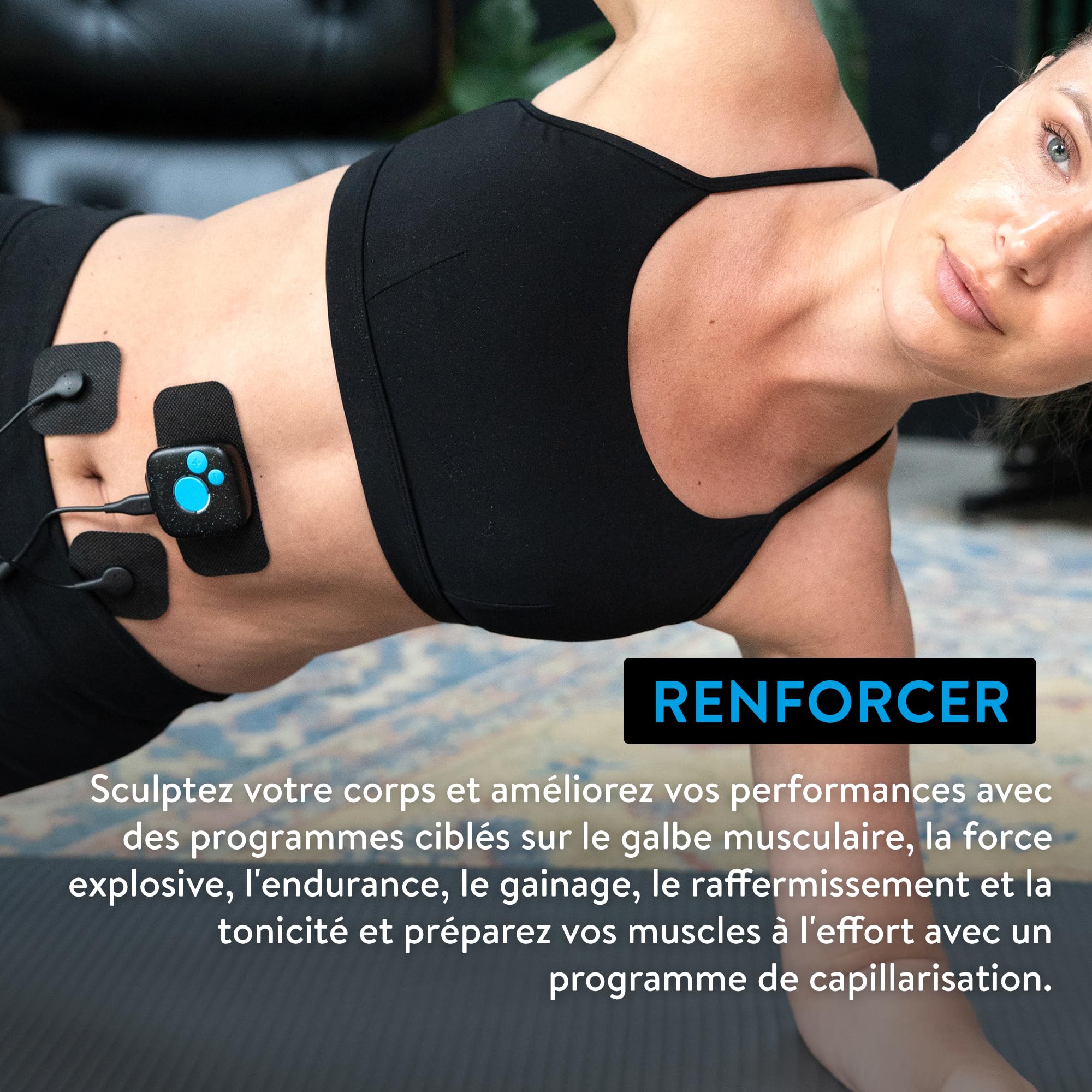 Bluetens Duo Sport 2 Electrostimulateur EMS Connecté sans Fil, Appareil Electrostimulation Musculaire et Anti Douleur, Renforcement Musculaire, Relaxation, Récupération par Electro-Stimulation