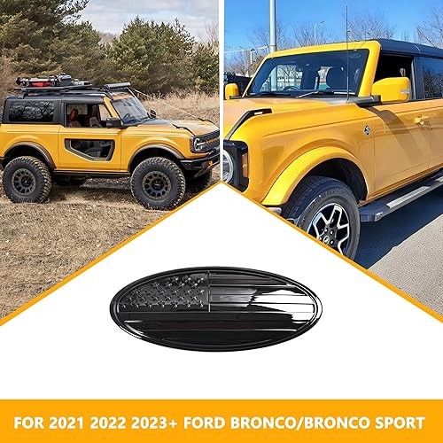 Miniatura 2 de RERPRO Tapacubos para emblema de puerta trasera de 5 pulgadas, compatibles con Ford Bronco Sport 2021 2022 2023 2024, accesorios exteriores Bronco