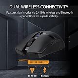 ASUS TUF Gaming M4 Wireless Gaming Mouse, dual wireless modes – Bluetooth/RF 2.4 GHz, 12,000 DPI Optical Sensor, 6 Programmable Buttons, PBT top cover with ASUS Antibacterial Guard, Black