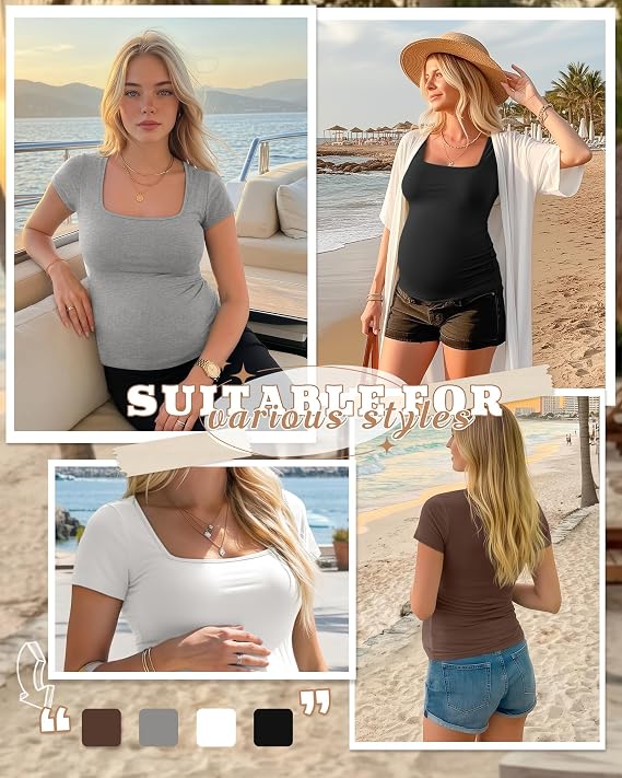 4 Pack Womens Maternity T Shirts