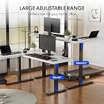 FLEXISPOT Pro Corner Desk Dual Motor L Shaped Computer Electric Standing Desk Sit Stand Up Desk Height Adjustable Desk Home Office Table with Splice Board, 63x40 White&Black(2 Pakages)