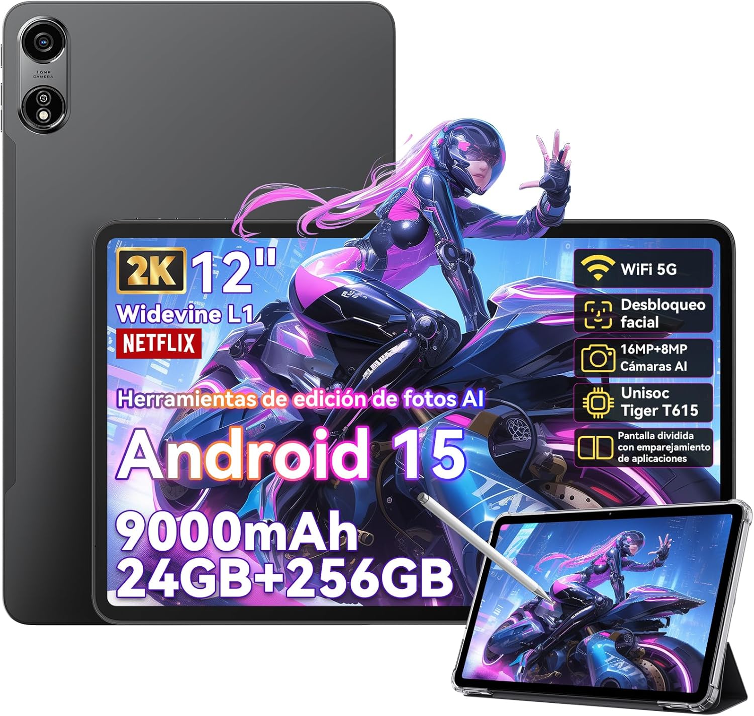 Tablet de 12″ Oscal AI con Android 15 y 24GB+256GB por sólo 199,99€ marcando aplicar cupón y usando el #código: K96DDZ8D