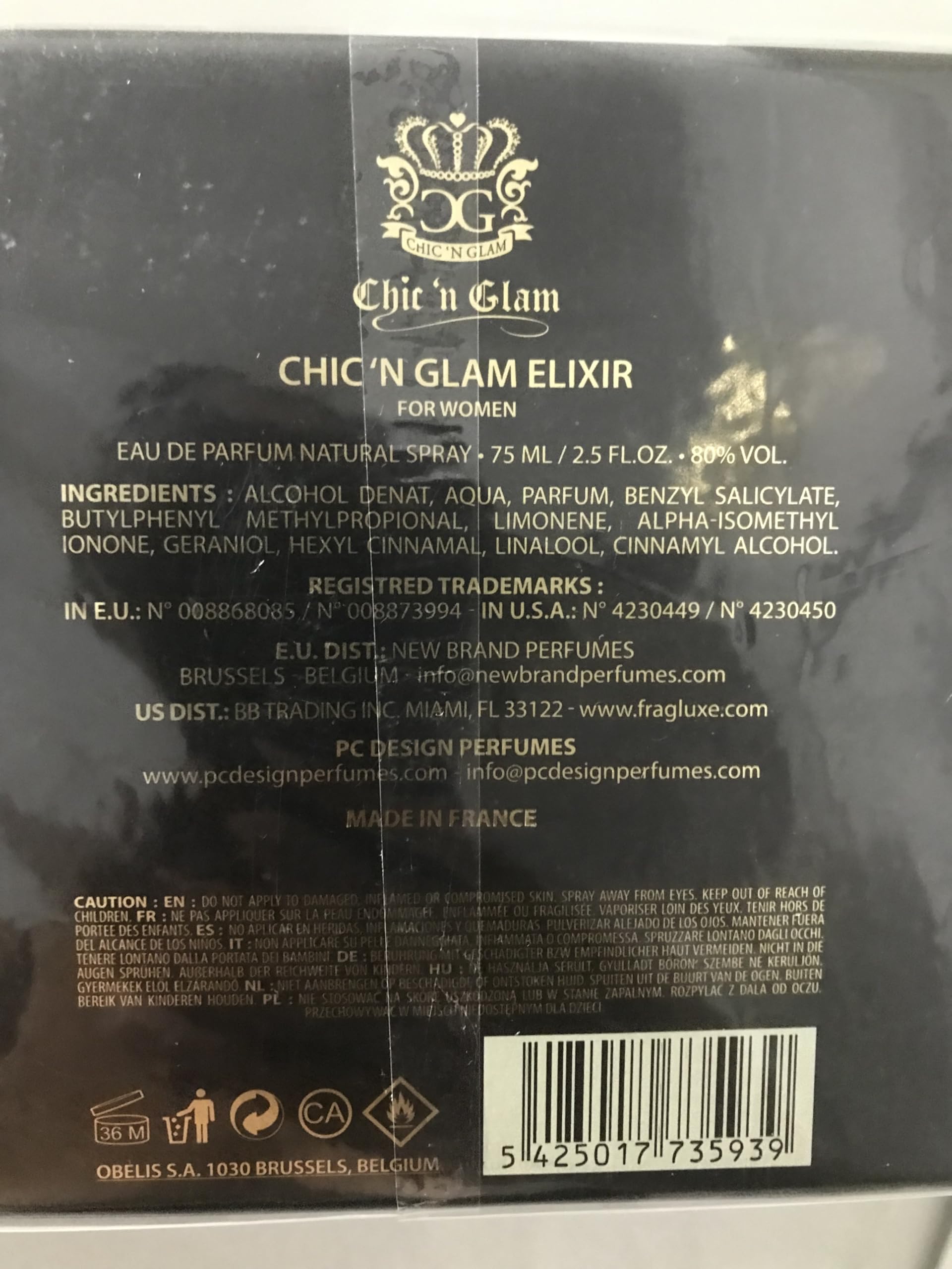 Elixir Chic 'n Glam Eau de Parfum - Feminino - 75ml : Amazon.com