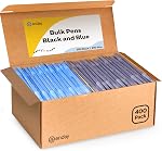 Enday Bulk Ballpoint Pens - Black & Blue Ink, Medium Point (1.0mm), Flexible Barrel, 240 Count for School & Office