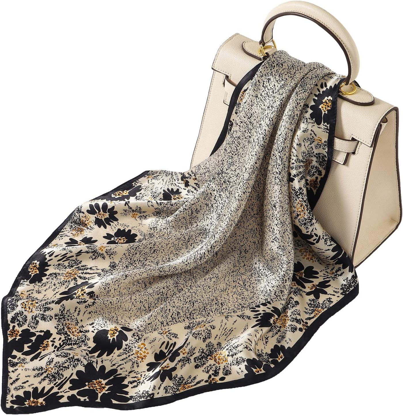 100% Pure Mulberry Silk Square Scarf-27''x27"Lightweight Hair Scarves Headscarf Night Sleeping with Gift Packed - Image 5