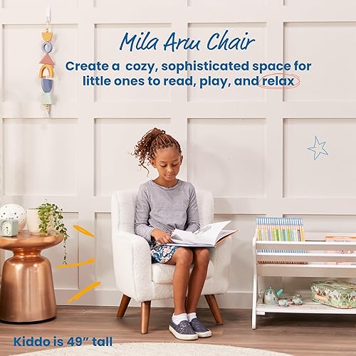 Miniatura 4 de ECR4Kids Mila - Silla con brazos, muebles para niños, color blanco