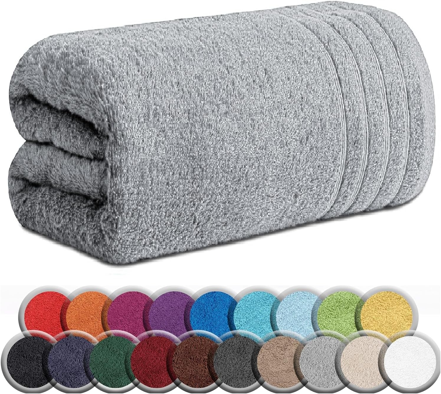 TEXTILESY Extra Large Super Jumbo Bath Sheet 100 x 200 cm-600 GSM ...