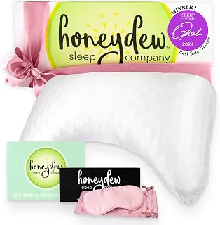Honeydew Forever Young Beauty Box - The Ultimate Mulberry Silk Pillowcase Anti-Aging Kit to Reduce Wrinkles and Improve Complexion (Queen)