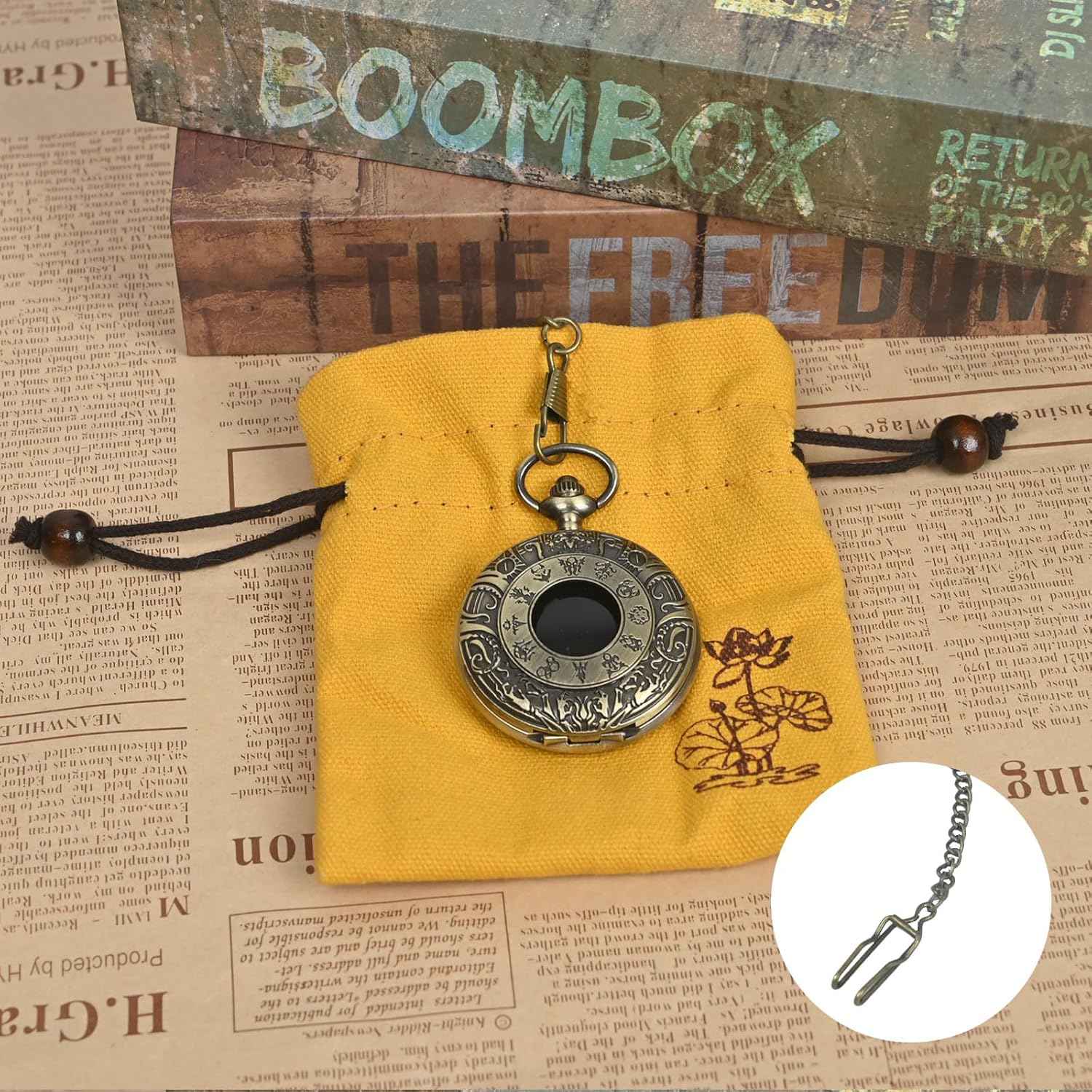 Obsidian Scrying Mirror, Natural Healing Crystal Obsidian Mirror with Bag, for Divination, Meditation, Healing, Feng Shui (Pocket Watch-7)