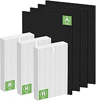 isinlive HPA300 HEPA Filter Replacement for Honeywell HPA300 Series: 3 HEPA + 4 Carbon Pre-Filters, 99.97% Particle Removal