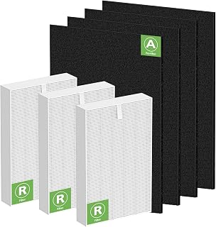 isinlive HPA300 HEPA Filter Replacement for Honeywell HPA300 Series: 3 HEPA + 4 Carbon Pre-Filters, 99.97% Particle Removal