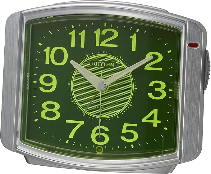 Rhythm 8RE644SR19 Alarm Clock, Electronic Sound Alarm, Dark