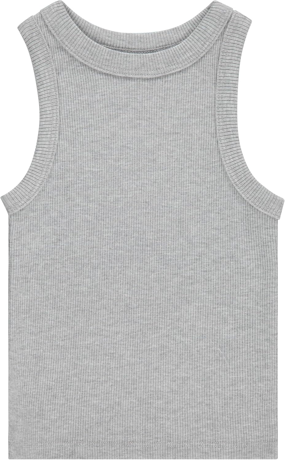 Girls 4 Pack Ribbed Tank Tops Sleeveless Cotton Blend Tees for Everyday Wear, Layering, or Summer Outfits (Sizes 4-14) - Image 4